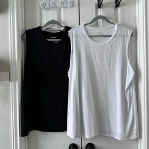 Torrid Women's Black and White Sleeveless Tops